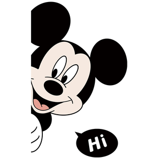 卡通米奇玻璃贴纸客厅厨房阳台玻璃门防撞卫生间隔断门窗装饰贴画