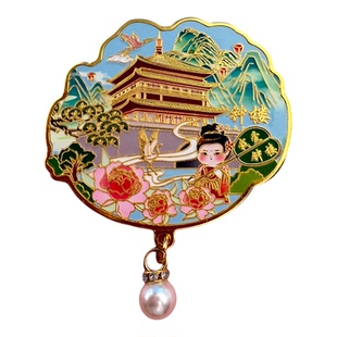 西安景区文创金属冰箱贴国潮钟楼古风磁吸挂件景点礼物伴手礼定制