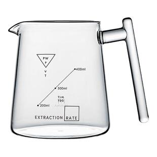 MUVNA慕威纳 手冲咖啡玻璃萤朵分享壶带刻度公道杯咖啡器具泡茶壶