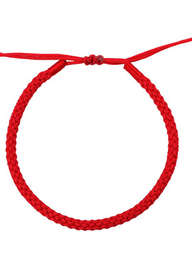 SKY手绳新年红色手工编织手链