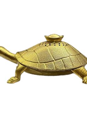 黄铜金龟香炉长寿乌龟祝寿茶道家居商务送礼工艺品摆件熏香沉香炉