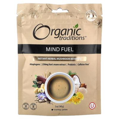 Organic Traditions,速溶草本蘑菇饮品，心灵染料，无咖啡萃取，5