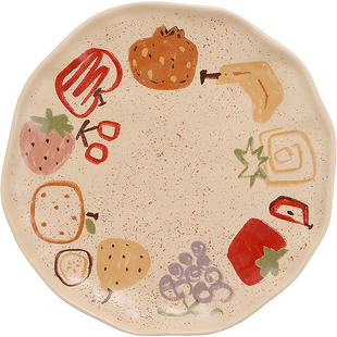 复古可爱陶瓷米饭碗水果酸奶碗女生高颜值家用盘子一人食餐具套装