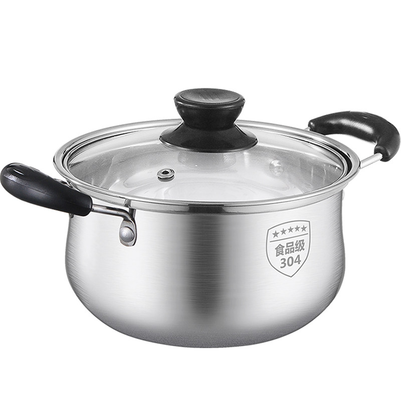 304不锈钢家用锅汤锅小煮锅奶锅