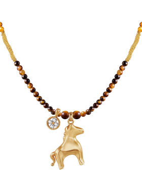 森吾《喜跃》童趣金马项链