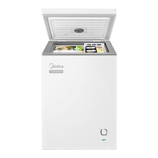美的100升冷柜冷藏冷冻家用一级节能囤货不占地商用小型储物冰箱