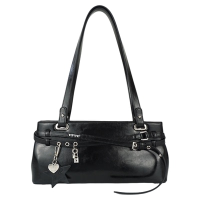 VFVF纯色高级感单肩腋下小方包女