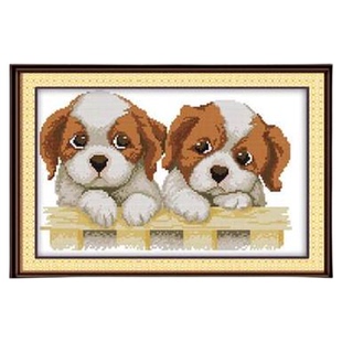 小件十字绣线绣新款简单新手新品床头动物小狗狗小幅2026卧室小型