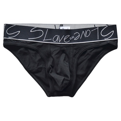 D.M男内裤低腰性感激凸囊袋欧美纯色棉三角裤个性字母运动青年潮