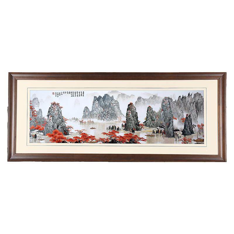 66*160顾氏苏绣山水桂林山水风景