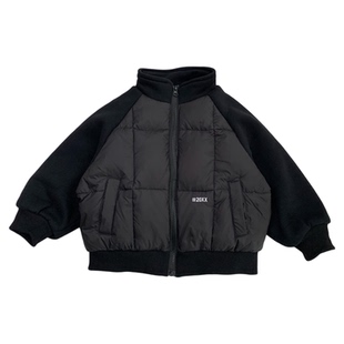 男童白鸭绒羽绒服2025秋冬儿童宝宝保暖立领外套中小童轻薄夹克潮