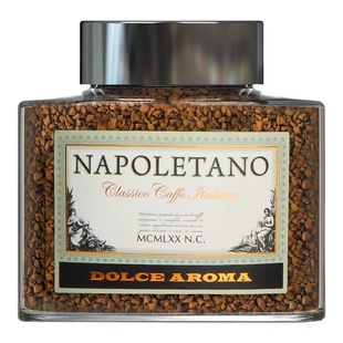 俄罗斯进口纳波莱塔诺napoletano意大利特浓速溶冻干黑咖啡瓶装