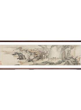 黄慎桃花源图国画中式书房餐厅