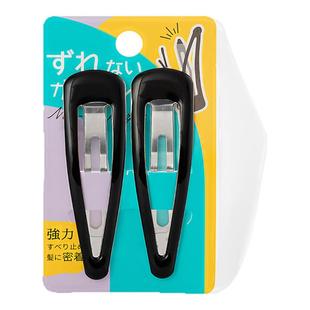 OSEWAYA水滴BB夹刘海碎发黑色侧边超小发夹一字边夹pompom发卡女