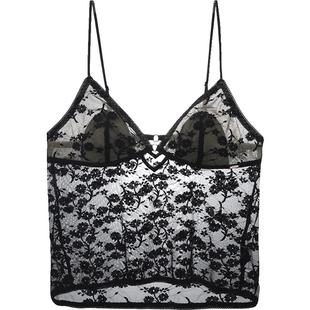 可外露细肩带内衣女歌瑞尔2025年性感深V轻薄蕾丝吊带背心内搭