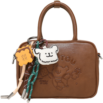 TOUTOU线条小狗小方包休闲手提包