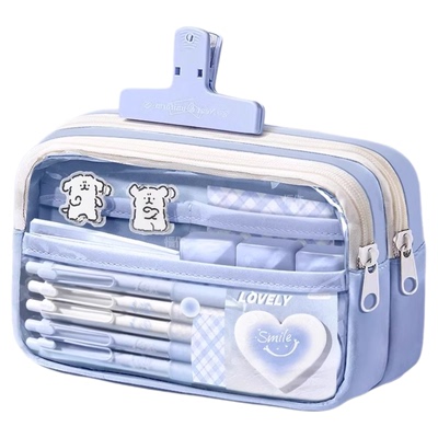 五层超大容量透明笔袋