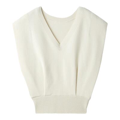 LILY BROWN秋冬款 V领宽肩收腰百搭针织马甲上衣LWNT244023