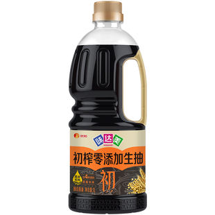 味达美初榨零添加生抽1L本味生抽酱油无蔗糖配方炒菜凉拌