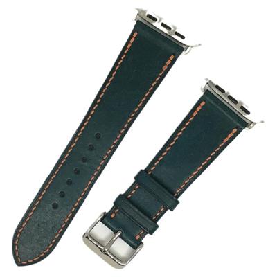 御铭匠手工真皮蓝色苹果表带