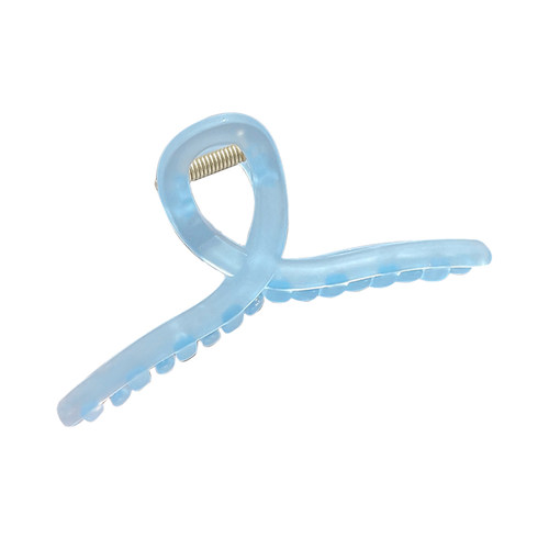 夏季果冻色抓夹中号发量少2026新款高级感鲨鱼夹蓝色发夹夹子发抓