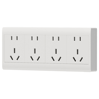 明装超薄一开五孔面板插座