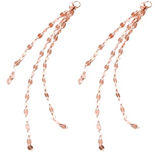 18k金流苏配件黄金耳环珍珠气质名媛中长款亮片耳钉diy耳线高级感