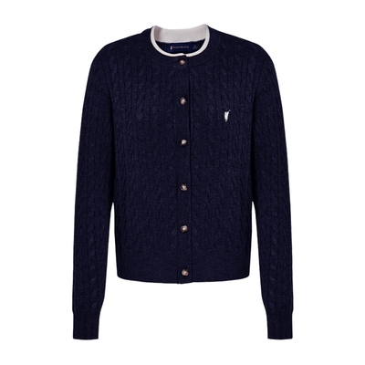 冬季女式长袖针织开衫简约通勤