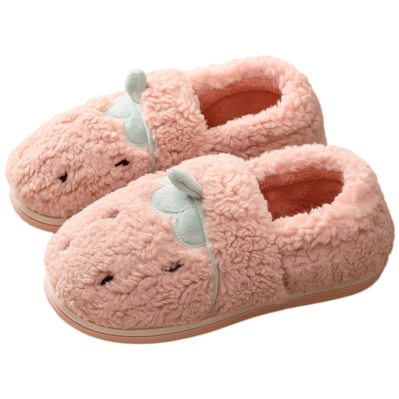 儿童棉拖鞋女童冬天包跟可爱公主毛毛鞋保暖居家软底女孩水果棉鞋