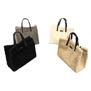 韩国代购EVA.SSTREET毛毛女包羊羔毛冬季新手提毛绒单肩斜跨可爱