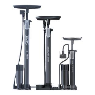 得力打气筒自行车家用通用新型高压电动瓶车山地车便携式充气管子