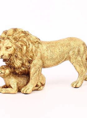 新品 新欧式狮树脂工艺品摆件电视机柜餐厅老板办公室客厅装饰品