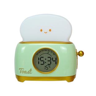 面包机小夜灯卧室睡眠灯带时间婴儿喂奶护眼移动床头灯闹钟计时器