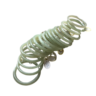 和田玉青白玉手镯天然青海料圆条细条玉石镯子浅青正品女款美人镯