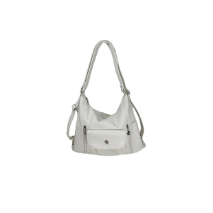 复古软皮大容量机车辣妹双肩包多种背法高级感百搭单肩斜挎托特包