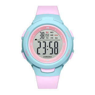 Dickies电子手表儿童女款小学生初中运动防水女孩运动闹钟夜光679