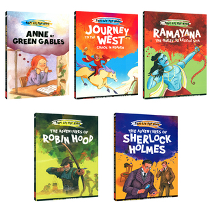 Pop! Lit For Kids 英文原版 少儿童英语经典世界名著读物绘本西游记 绿山墙的安妮 拯救悉多之旅 罗宾汉历险记 福尔摩斯冒险记