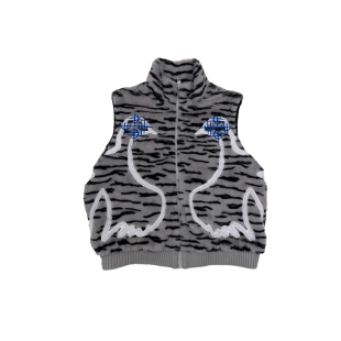 Vinkid(云梯)xDETW联名和平鸽虎纹马甲国潮个性拉链无袖叠穿外套