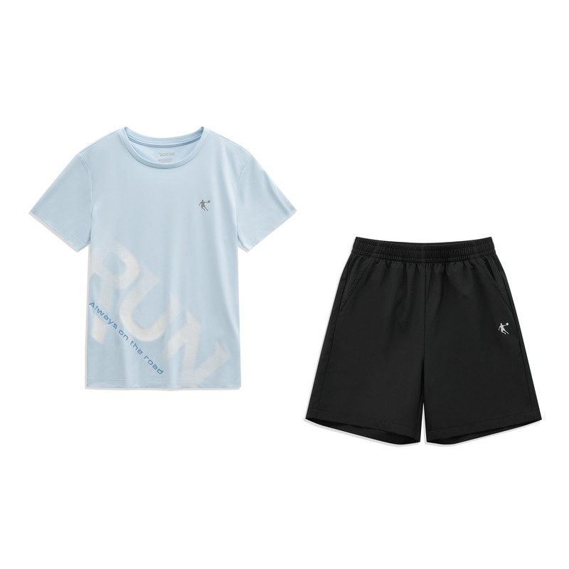 乔丹童装男童夏套装2026新款儿童短袖两件套冰丝速干透气薄款夏装