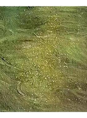 大芬村纯手绘油画侘寂风青绿色客