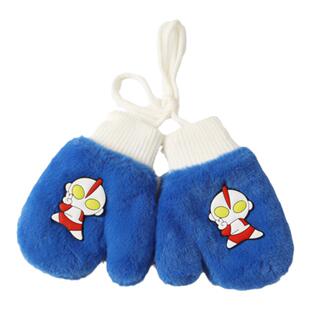 儿童手套秋冬季男宝女宝连指手套男童女童挂脖手套宝宝防冻手套潮