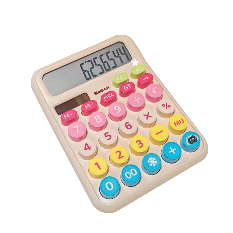 可爱多巴胺计算器学生办公室多功能太阳能计算器彩色大按键计算机