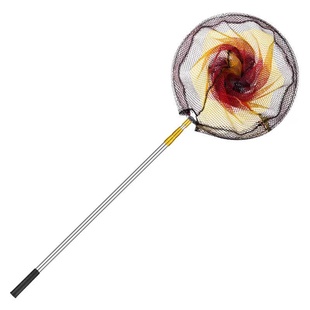 新款不锈钢抄网3米抄网杆捞鱼网伸缩杆网抄鱼抄网可折叠抄网头