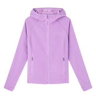 【山野系列】bossini堡狮龙2025新品户外运动抓绒上衣女连帽外套