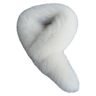 2025款韩版白狐围脖 狐狸毛围巾 女款百搭小尾巴皮草围巾特价