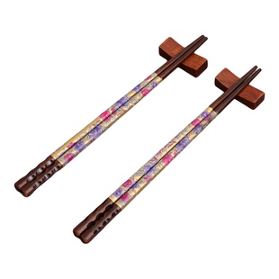 日式尖头 天然红檀木筷子家用防霉滑5色一人一筷日韩餐厅实木快子