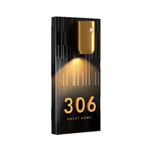 不锈钢入户门牌号2026新款高级感创意轻奢磁吸感应灯门牌号码牌家用免打孔乔迁新家新居家门口挂牌装饰门号牌