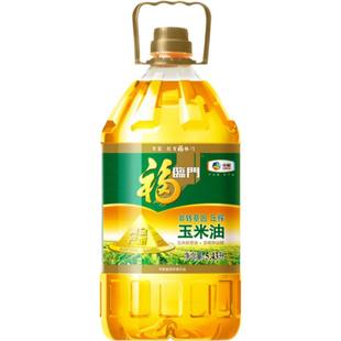 福临门黄金产地非转基因压榨玉米油5.43L*1桶食用油物理压榨家用