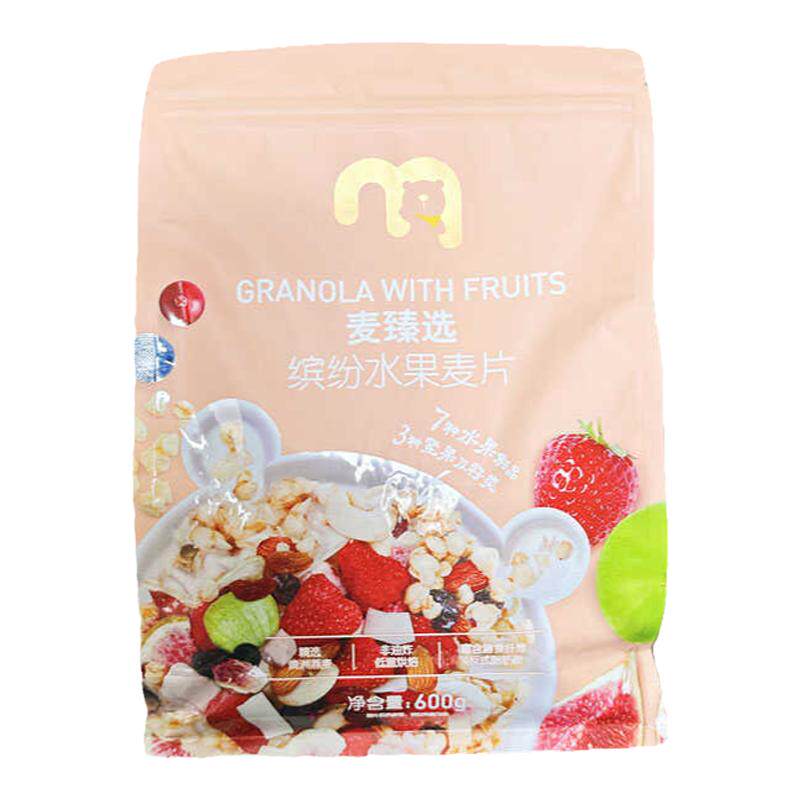 麦德龙代购麦臻选缤纷水果麦片600g非油炸膳食纤维即食泡牛奶酸奶