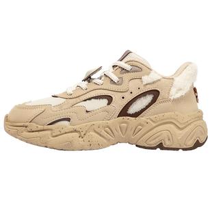 小鹿鞋361加绒女鞋运动鞋2025秋季保暖加毛鞋女大棉鞋休闲老爹鞋